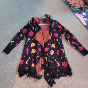 Her Universe Black Cardigan with Orange and Red Accents